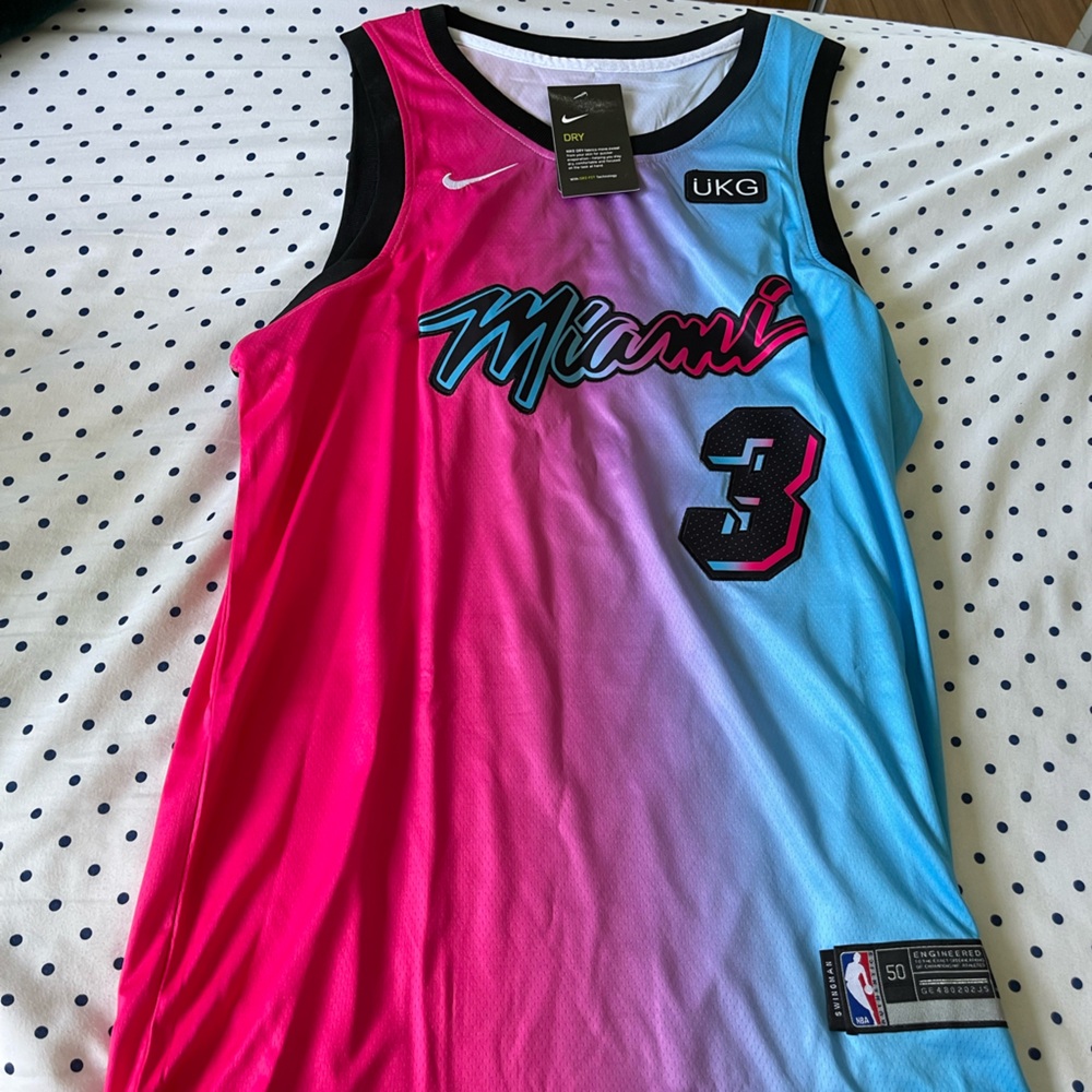 Brand new Dwayne wade Miami heat vice jersey